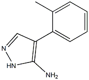 4-(2-methylphenyl)-1H-pyrazol-5-amine,,结构式