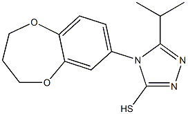 4-(3,4-dihydro-2H-1,5-benzodioxepin-7-yl)-5-(propan-2-yl)-4H-1,2,4-triazole-3-thiol 结构式
