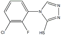 4-(3-chloro-2-fluorophenyl)-4H-1,2,4-triazole-3-thiol,,结构式