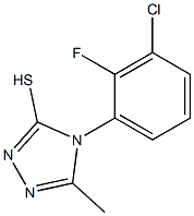 4-(3-chloro-2-fluorophenyl)-5-methyl-4H-1,2,4-triazole-3-thiol 化学構造式