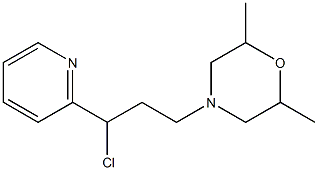 4-(3-chloro-3-pyridin-2-ylpropyl)-2,6-dimethylmorpholine 化学構造式