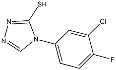 4-(3-chloro-4-fluorophenyl)-4H-1,2,4-triazole-3-thiol 化学構造式