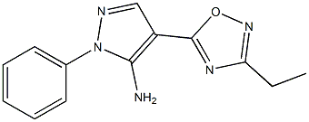 4-(3-ethyl-1,2,4-oxadiazol-5-yl)-1-phenyl-1H-pyrazol-5-amine Structure