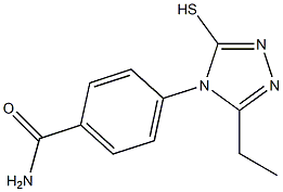 4-(3-ethyl-5-sulfanyl-4H-1,2,4-triazol-4-yl)benzamide,,结构式