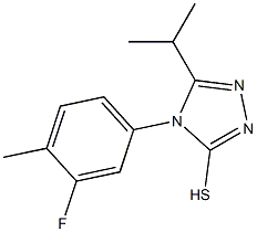 4-(3-fluoro-4-methylphenyl)-5-(propan-2-yl)-4H-1,2,4-triazole-3-thiol Struktur