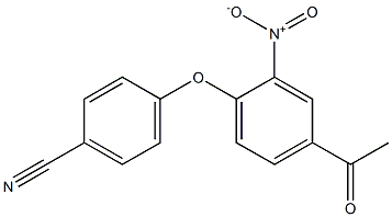 4-(4-acetyl-2-nitrophenoxy)benzonitrile,,结构式
