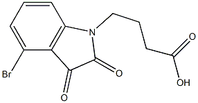 4-(4-bromo-2,3-dioxo-2,3-dihydro-1H-indol-1-yl)butanoic acid Structure