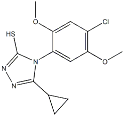  4-(4-chloro-2,5-dimethoxyphenyl)-5-cyclopropyl-4H-1,2,4-triazole-3-thiol