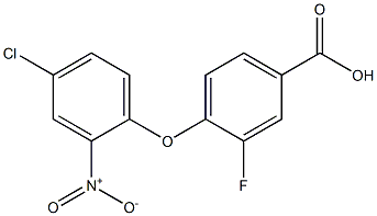4-(4-chloro-2-nitrophenoxy)-3-fluorobenzoic acid,,结构式