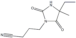 4-(4-ethyl-4-methyl-2,5-dioxoimidazolidin-1-yl)butanenitrile Structure