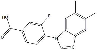 4-(5,6-dimethyl-1H-1,3-benzodiazol-1-yl)-3-fluorobenzoic acid