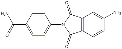 4-(5-amino-1,3-dioxo-2,3-dihydro-1H-isoindol-2-yl)benzamide,,结构式