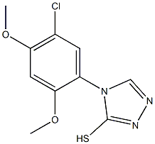 4-(5-chloro-2,4-dimethoxyphenyl)-4H-1,2,4-triazole-3-thiol,,结构式