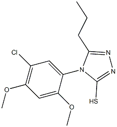 4-(5-chloro-2,4-dimethoxyphenyl)-5-propyl-4H-1,2,4-triazole-3-thiol,,结构式