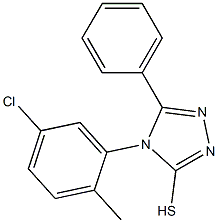 4-(5-chloro-2-methylphenyl)-5-phenyl-4H-1,2,4-triazole-3-thiol,,结构式