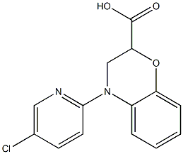 4-(5-chloropyridin-2-yl)-3,4-dihydro-2H-1,4-benzoxazine-2-carboxylic acid,,结构式