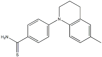 4-(6-methyl-1,2,3,4-tetrahydroquinolin-1-yl)benzene-1-carbothioamide Struktur