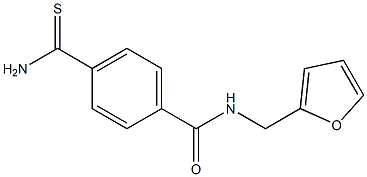 4-(aminocarbonothioyl)-N-(2-furylmethyl)benzamide 化学構造式