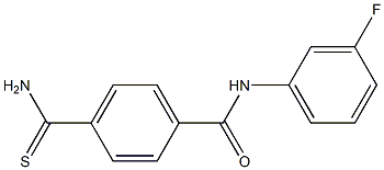 4-(aminocarbonothioyl)-N-(3-fluorophenyl)benzamide Structure