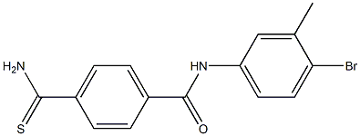 4-(aminocarbonothioyl)-N-(4-bromo-3-methylphenyl)benzamide Struktur