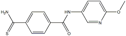 4-(aminocarbonothioyl)-N-(6-methoxypyridin-3-yl)benzamide