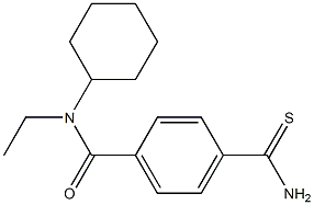 4-(aminocarbonothioyl)-N-cyclohexyl-N-ethylbenzamide 化学構造式