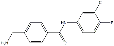 4-(aminomethyl)-N-(3-chloro-4-fluorophenyl)benzamide Structure