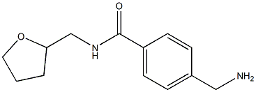 4-(aminomethyl)-N-(tetrahydrofuran-2-ylmethyl)benzamide 结构式