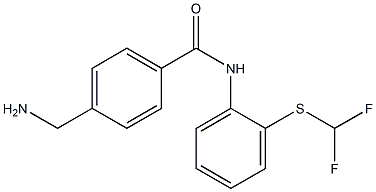 4-(aminomethyl)-N-{2-[(difluoromethyl)sulfanyl]phenyl}benzamide,,结构式