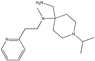 4-(aminomethyl)-N-methyl-1-(propan-2-yl)-N-[2-(pyridin-2-yl)ethyl]piperidin-4-amine|