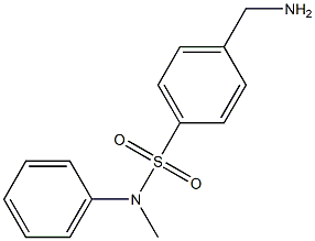 4-(aminomethyl)-N-methyl-N-phenylbenzenesulfonamide 化学構造式