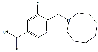 4-(azocan-1-ylmethyl)-3-fluorobenzene-1-carbothioamide,,结构式