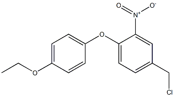 4-(chloromethyl)-1-(4-ethoxyphenoxy)-2-nitrobenzene,,结构式