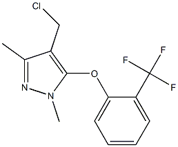 4-(chloromethyl)-1,3-dimethyl-5-[2-(trifluoromethyl)phenoxy]-1H-pyrazole