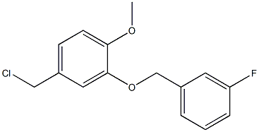 4-(chloromethyl)-2-[(3-fluorophenyl)methoxy]-1-methoxybenzene,,结构式