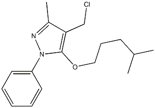 4-(chloromethyl)-3-methyl-5-[(4-methylpentyl)oxy]-1-phenyl-1H-pyrazole Structure