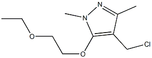 4-(chloromethyl)-5-(2-ethoxyethoxy)-1,3-dimethyl-1H-pyrazole,,结构式