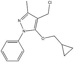 4-(chloromethyl)-5-(cyclopropylmethoxy)-3-methyl-1-phenyl-1H-pyrazole 结构式