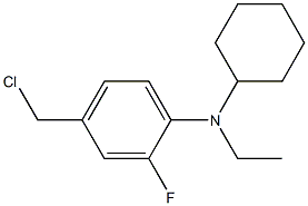 4-(chloromethyl)-N-cyclohexyl-N-ethyl-2-fluoroaniline,,结构式