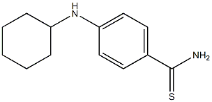 4-(cyclohexylamino)benzene-1-carbothioamide,,结构式