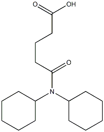 4-(dicyclohexylcarbamoyl)butanoic acid,,结构式