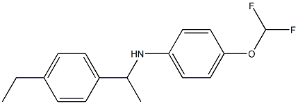 4-(difluoromethoxy)-N-[1-(4-ethylphenyl)ethyl]aniline,,结构式