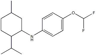 4-(difluoromethoxy)-N-[5-methyl-2-(propan-2-yl)cyclohexyl]aniline 结构式