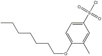 4-(heptyloxy)-3-methylbenzene-1-sulfonyl chloride 化学構造式