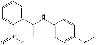 4-(methylsulfanyl)-N-[1-(2-nitrophenyl)ethyl]aniline Structure