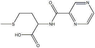 4-(methylthio)-2-[(pyrazin-2-ylcarbonyl)amino]butanoic acid Structure