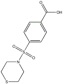 4-(thiomorpholine-4-sulfonyl)benzoic acid,,结构式