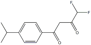 4,4-difluoro-1-[4-(propan-2-yl)phenyl]butane-1,3-dione,,结构式