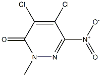 4,5-dichloro-2-methyl-6-nitropyridazin-3(2H)-one Struktur