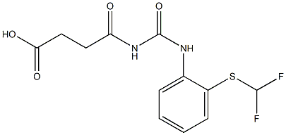4-[({2-[(difluoromethyl)sulfanyl]phenyl}carbamoyl)amino]-4-oxobutanoic acid 结构式